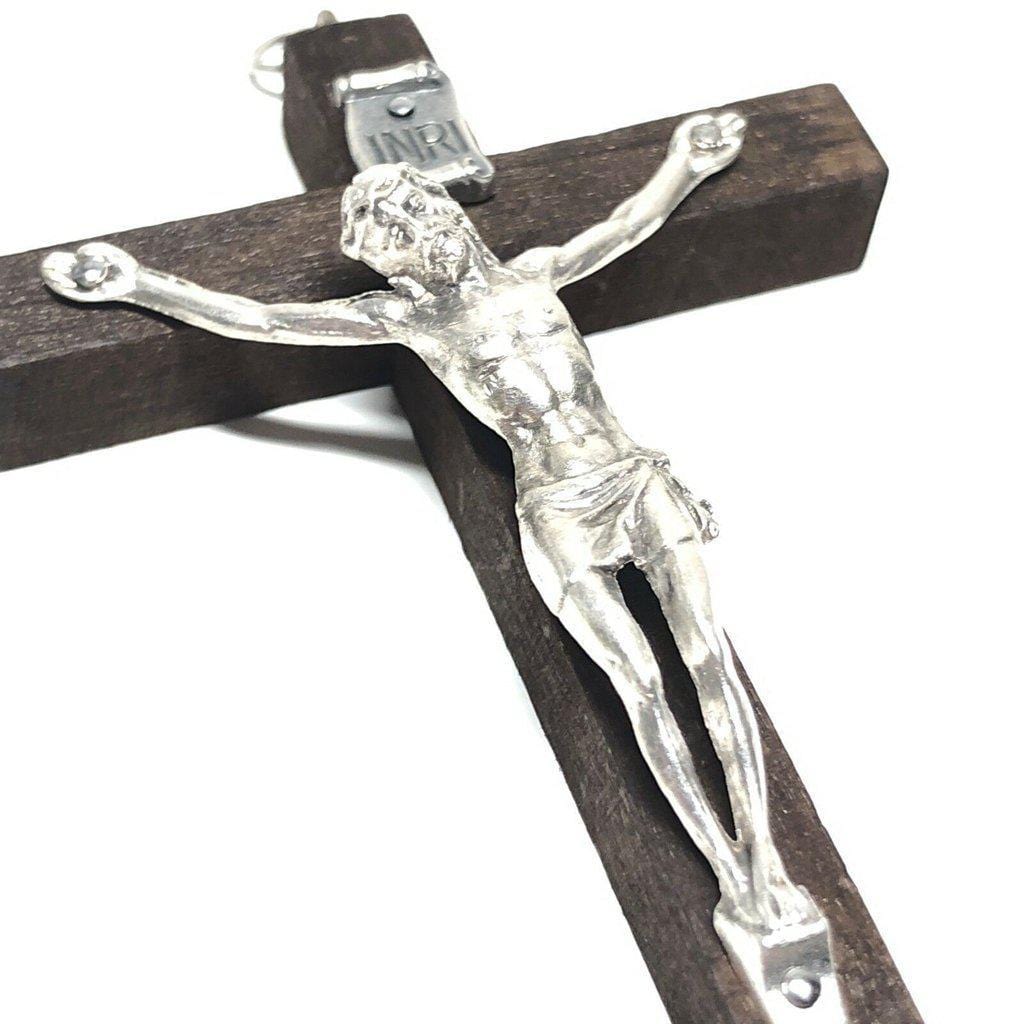 4" Wood Wall Hanging Cross - Crucifix - Blessed - Christian - Corpus - Wooden | Catholically