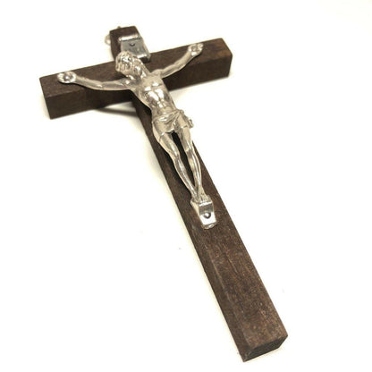 4" Wood Wall Hanging Cross - Crucifix - Blessed - Christian - Corpus - Wooden | Catholically