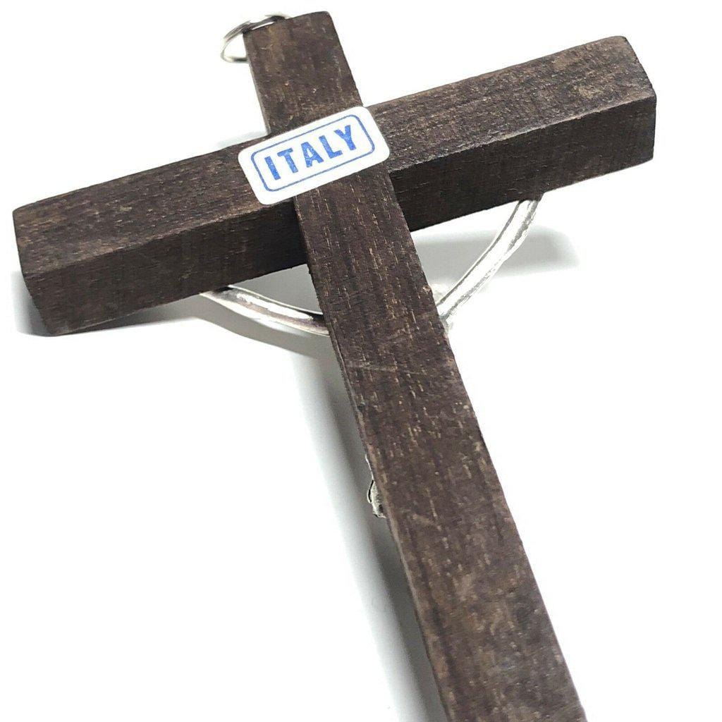 4" Wood Wall Hanging Cross - Crucifix - Blessed - Christian - Corpus - Wooden | Catholically