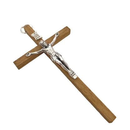 4" Wooden Cross - Blessed By Pope - Christian - Corpus - Wood Crucifix | Catholically