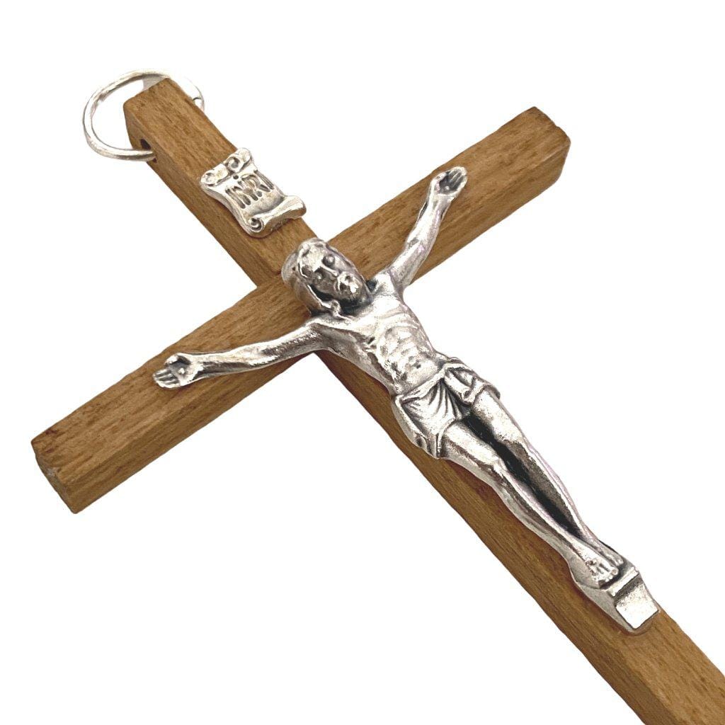 4" Wooden Cross - Blessed By Pope - Christian - Corpus - Wood Crucifix | Catholically