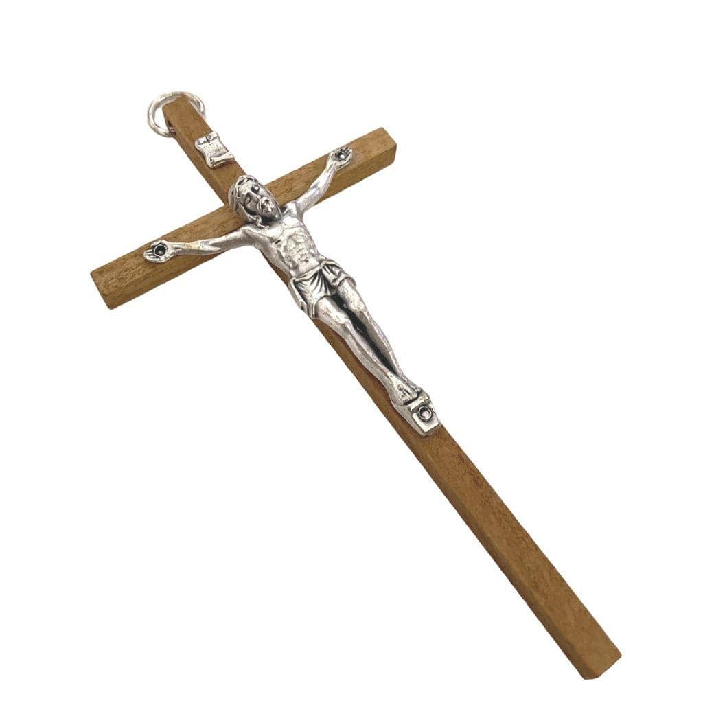 4" Wooden Cross - Blessed By Pope - Christian - Corpus - Wood Crucifix | Catholically