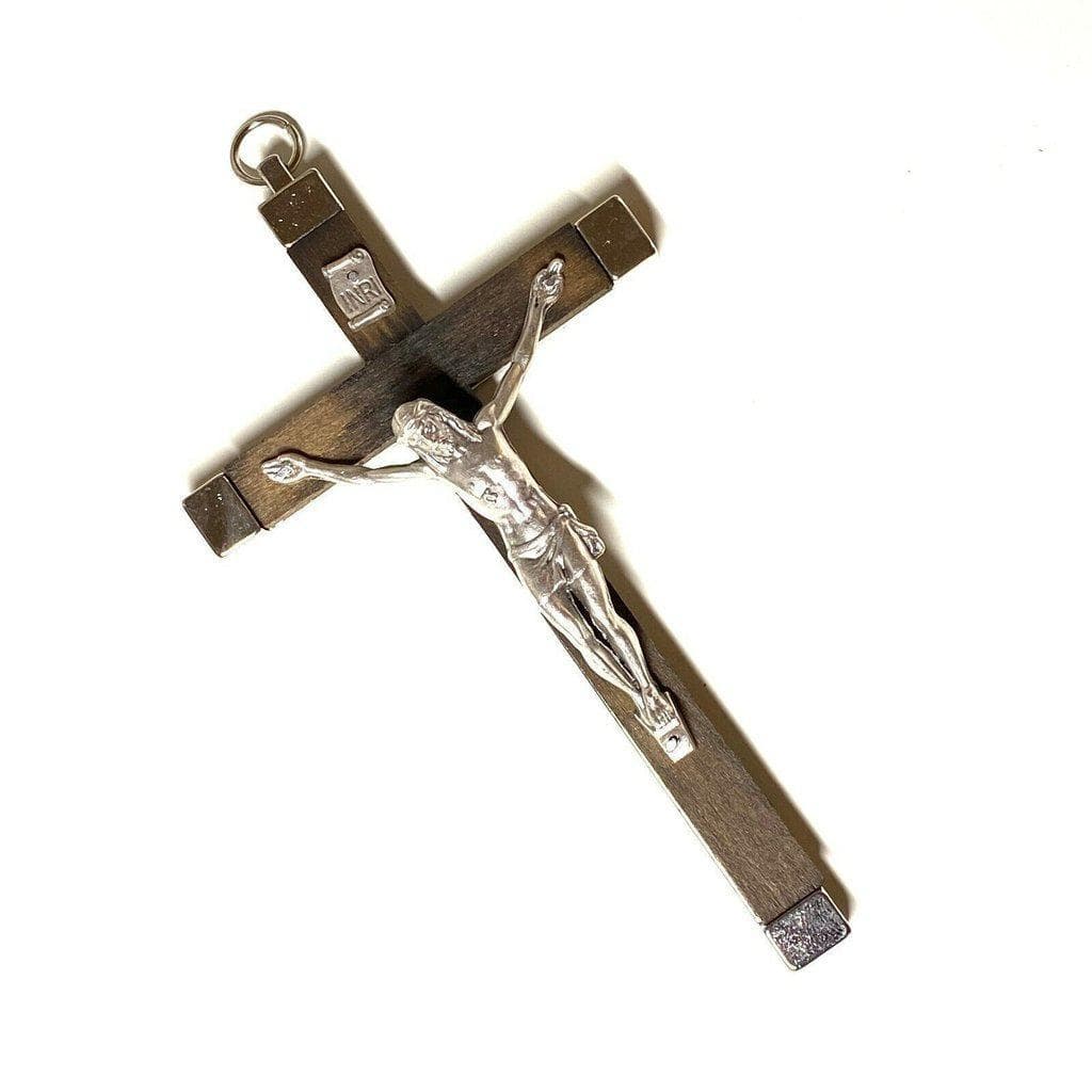5" 1/2 Wooden Wall Hanging Cross - Crucifix Blessed Christian - Corpus - Wooden | Catholically