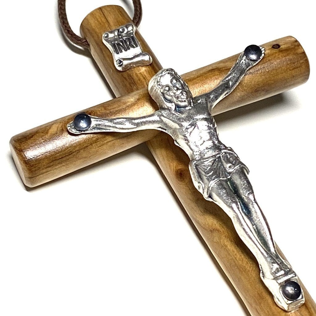 5" Wood Pectoral Cross - Crucifix Blessed Christian - Corpus - Wooden | Catholically