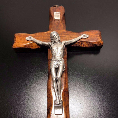 7" Wood Wall Hanging Cross - Crucifix - Blessed - Christian - Corpus - Wooden | Catholically