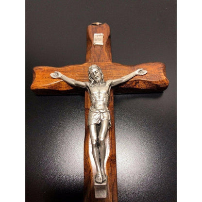 7" Wood Wall Hanging Cross - Crucifix - Blessed - Christian - Corpus - Wooden | Catholically