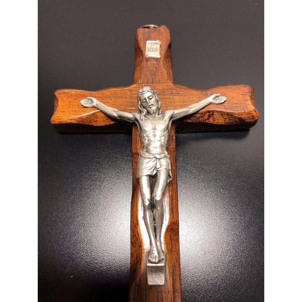 7" Wood Wall Hanging Cross - Crucifix - Blessed - Christian - Corpus - Wooden | Catholically