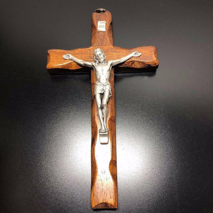 7" Wood Wall Hanging Cross - Crucifix - Blessed - Christian - Corpus - Wooden | Catholically