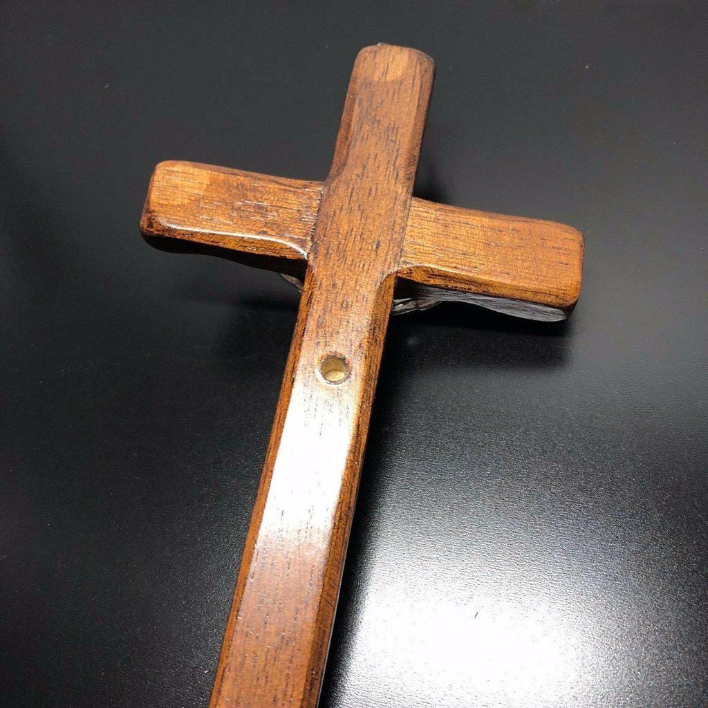 7" Wood Wall Hanging Cross - Crucifix - Blessed - Christian - Corpus - Wooden | Catholically