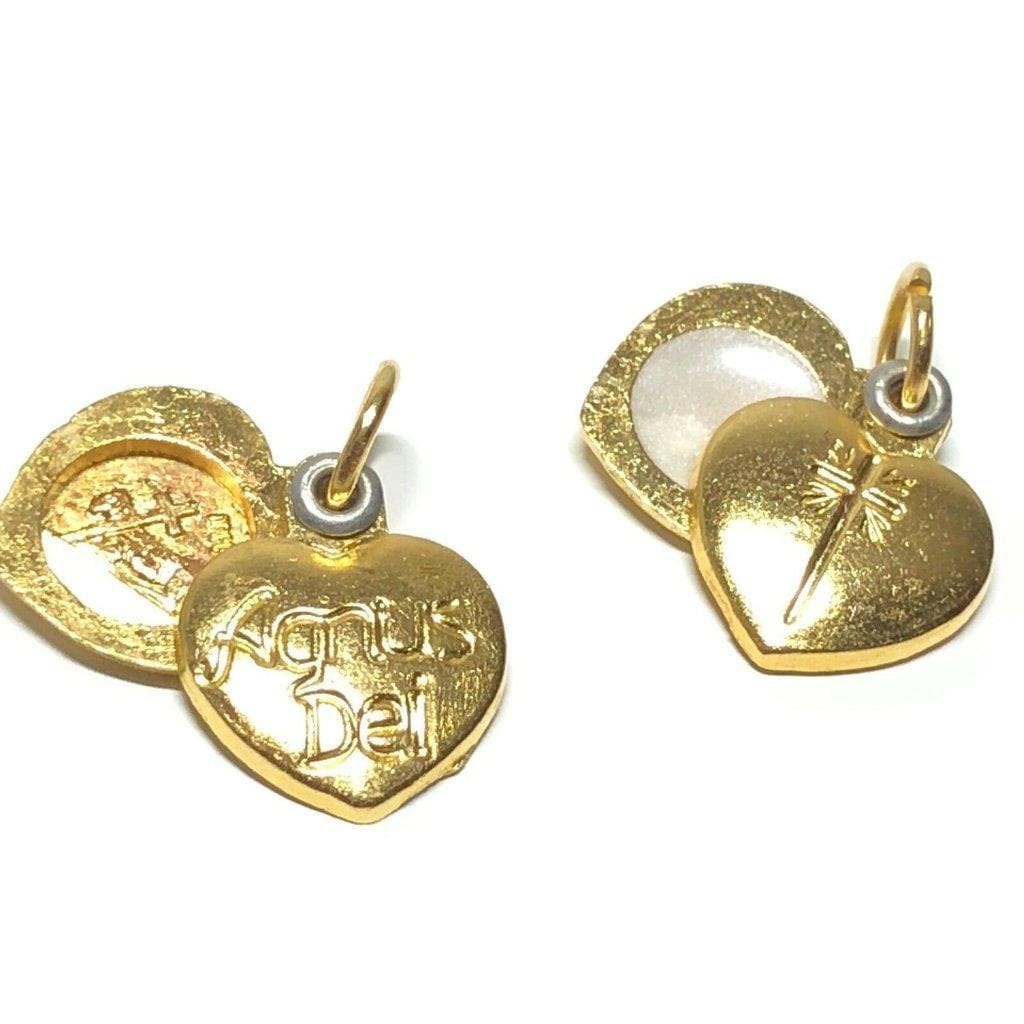 Agnus Dei Sacramental Gold Tone Medal Pendant Charm Medalla - Blessed By Pope | Catholically