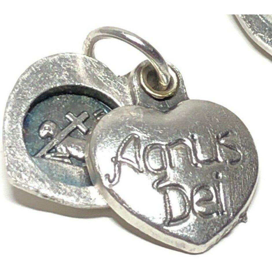 Agnus Dei Sacramental -Silvered Medal Pendant Charm Medalla - Blessed By Pope | Catholically