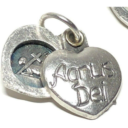 Agnus Dei Sacramental -Silvered Medal Pendant Charm Medalla - Blessed By Pope | Catholically