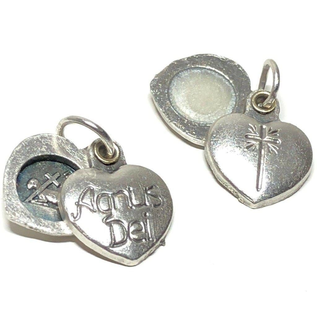 Agnus Dei Sacramental -Silvered Medal Pendant Charm Medalla - Blessed By Pope | Catholically