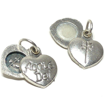 Agnus Dei Sacramental -Silvered Medal Pendant Charm Medalla - Blessed By Pope | Catholically