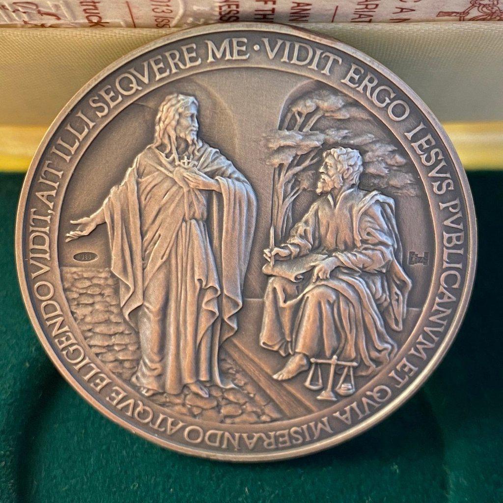 Annual Papal Medal  2013 - Silver Mint - Year 1 - Pope Francis Pontificate | Catholically
