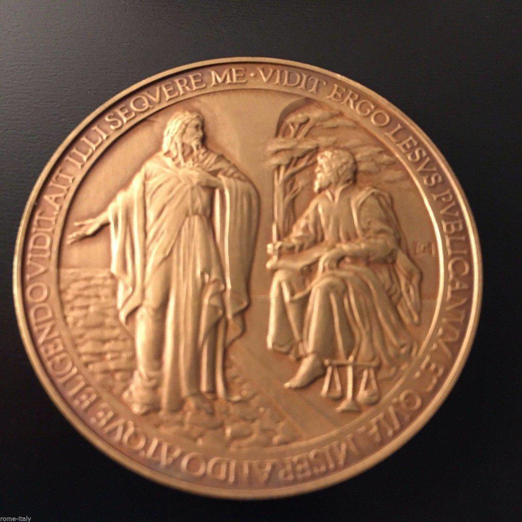 Annual Papal Medal w/ Error Bronze Mint - Year 1 Pope Francis 2013 Lesus | Catholically