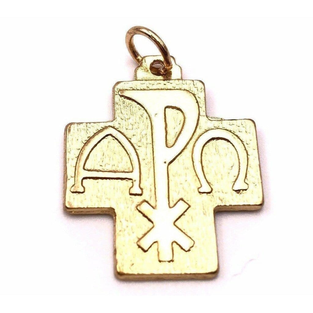 Big Chi Rho - Cross Blessed by Pope -1" Medal - Pendant | Catholically