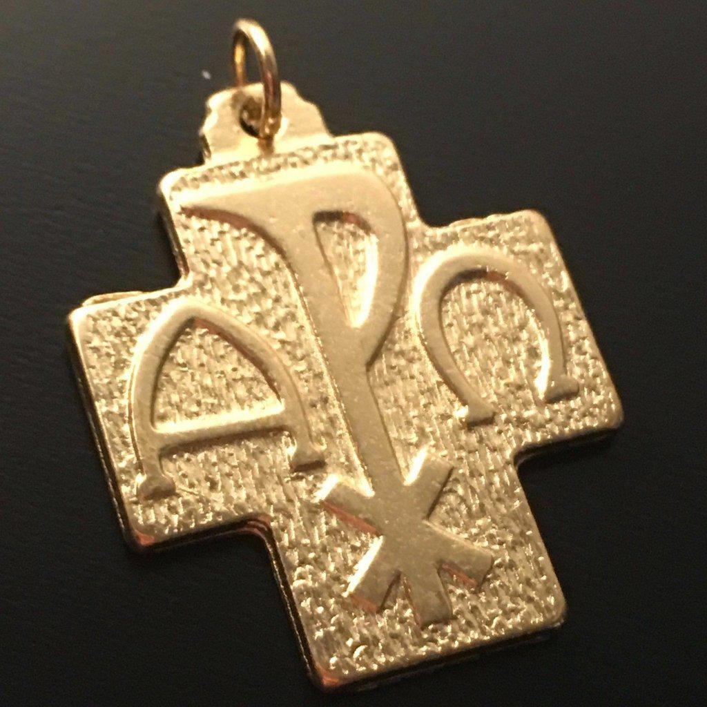 Big Chi Rho - Cross Blessed by Pope -1" Medal - Pendant | Catholically