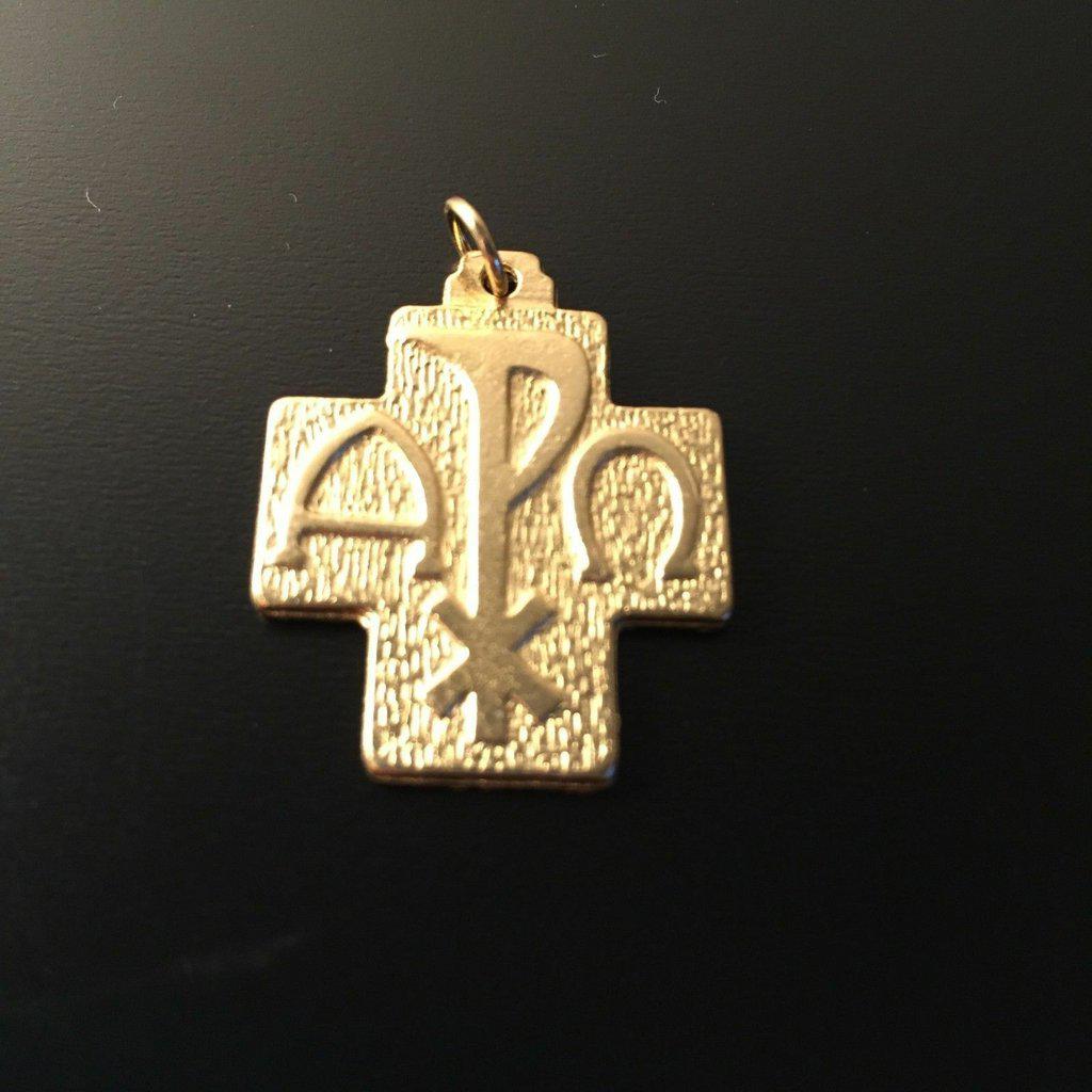 Big Chi Rho - Cross Blessed by Pope -1" Medal - Pendant | Catholically