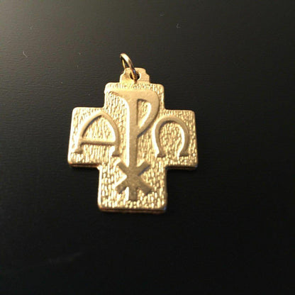 Big Chi Rho - Cross Blessed by Pope -1" Medal - Pendant | Catholically