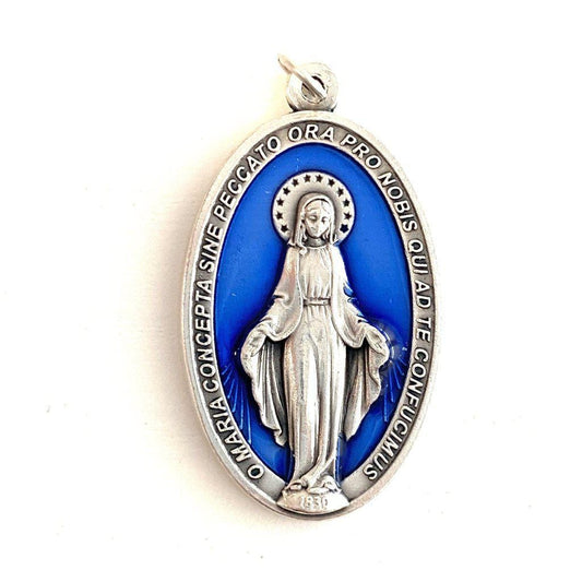 Big Miraculous Medal Pendant Charm - Blessed By Pope | Catholically