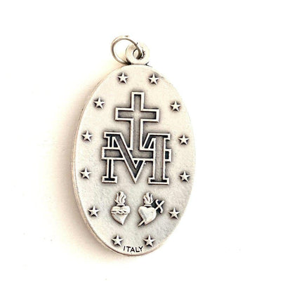 Big Miraculous Medal Pendant Charm - Blessed By Pope | Catholically