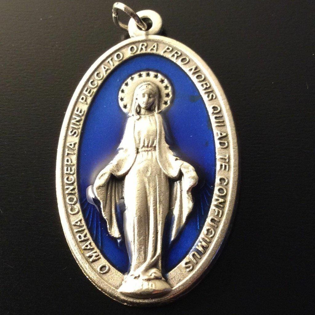 Big Miraculous Medal Pendant Charm - Blessed By Pope | Catholically