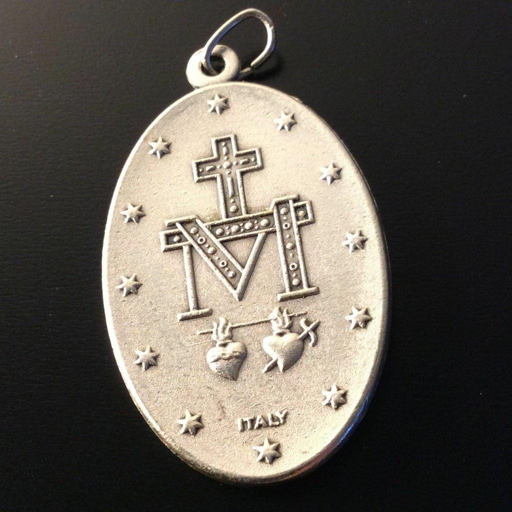 Big Miraculous Medal Pendant Charm - Blessed By Pope | Catholically