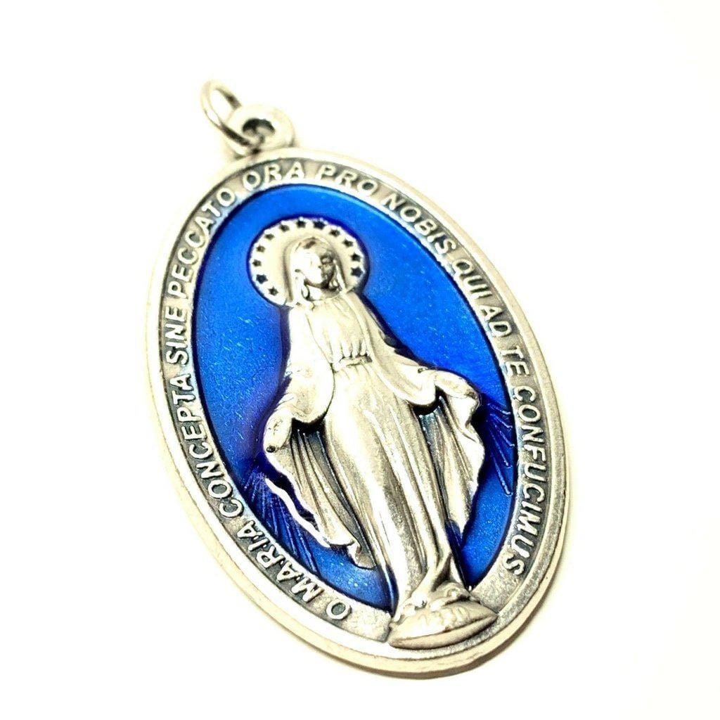 Big Miraculous Medal Pendant Charm - Blessed By Pope | Catholically