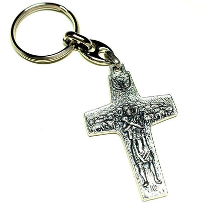 Big Vedele Key Ring Pope Francis Pectoral Cross - Crucifix - Blessed By Pope | Catholically