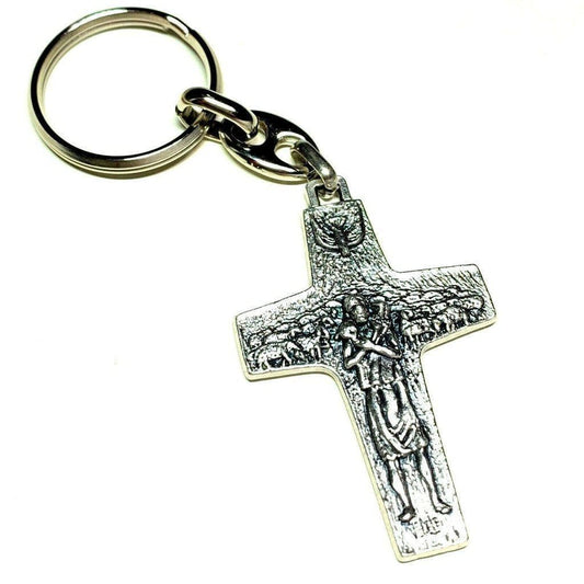 Big Vedele Key Ring Pope Francis Pectoral Cross - Crucifix - Blessed By Pope | Catholically