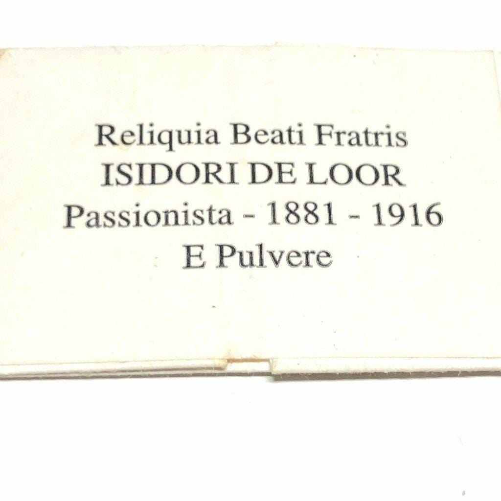 Bl. Isidore De Loor -Vintage Pocket Reliquary Holy Card W/ 2Nd Class Relic | Catholically