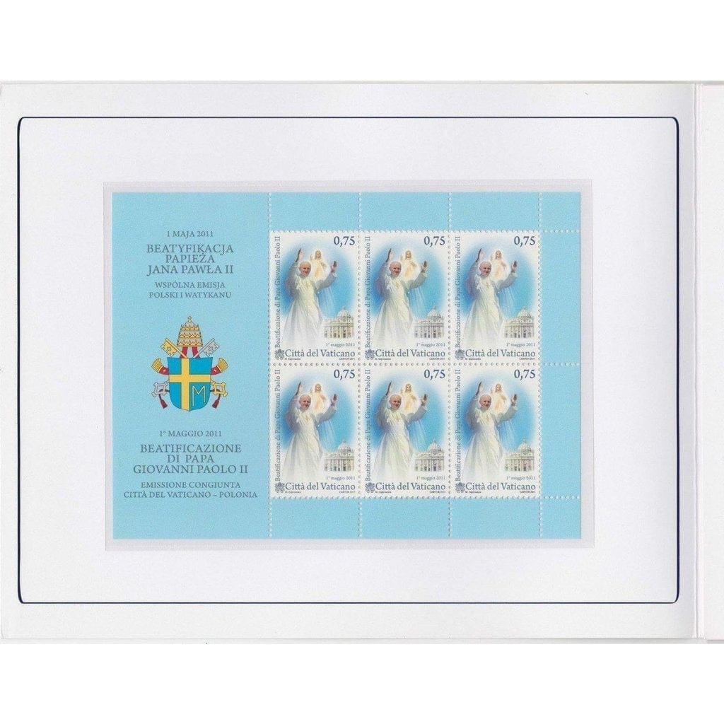 Bl. John Paul II Stamps - Canonizaton - Beatification Folder -Mnh | Catholically
