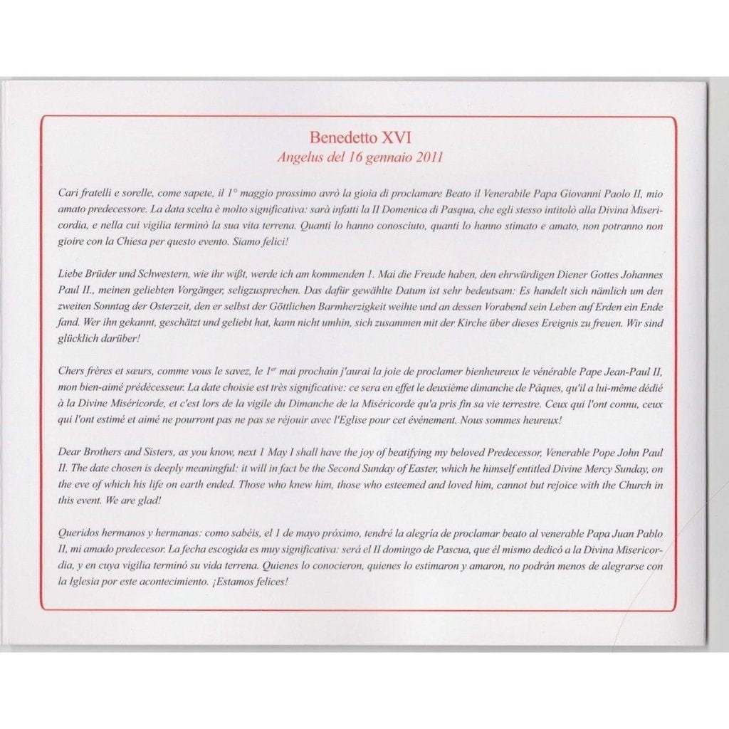 Bl. John Paul II Stamps - Canonizaton - Beatification Folder -Mnh | Catholically