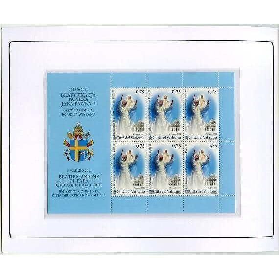 Bl. John Paul II Stamps - Canonizaton - Beatification Folder -Mnh | Catholically
