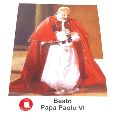 Bl. Pope Paul VI 2nd Class Relic Vestment Holy Card Ex-Indumentis | Catholically