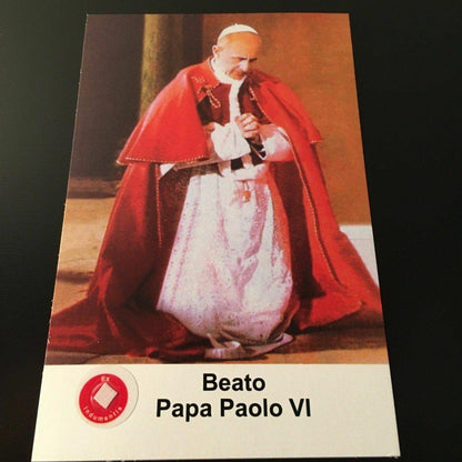 Bl. Pope Paul VI 2nd Class Relic Vestment Holy Card Ex-Indumentis | Catholically