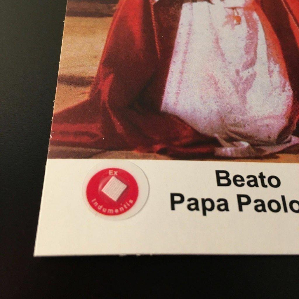 Bl. Pope Paul VI 2nd Class Relic Vestment Holy Card Ex-Indumentis | Catholically