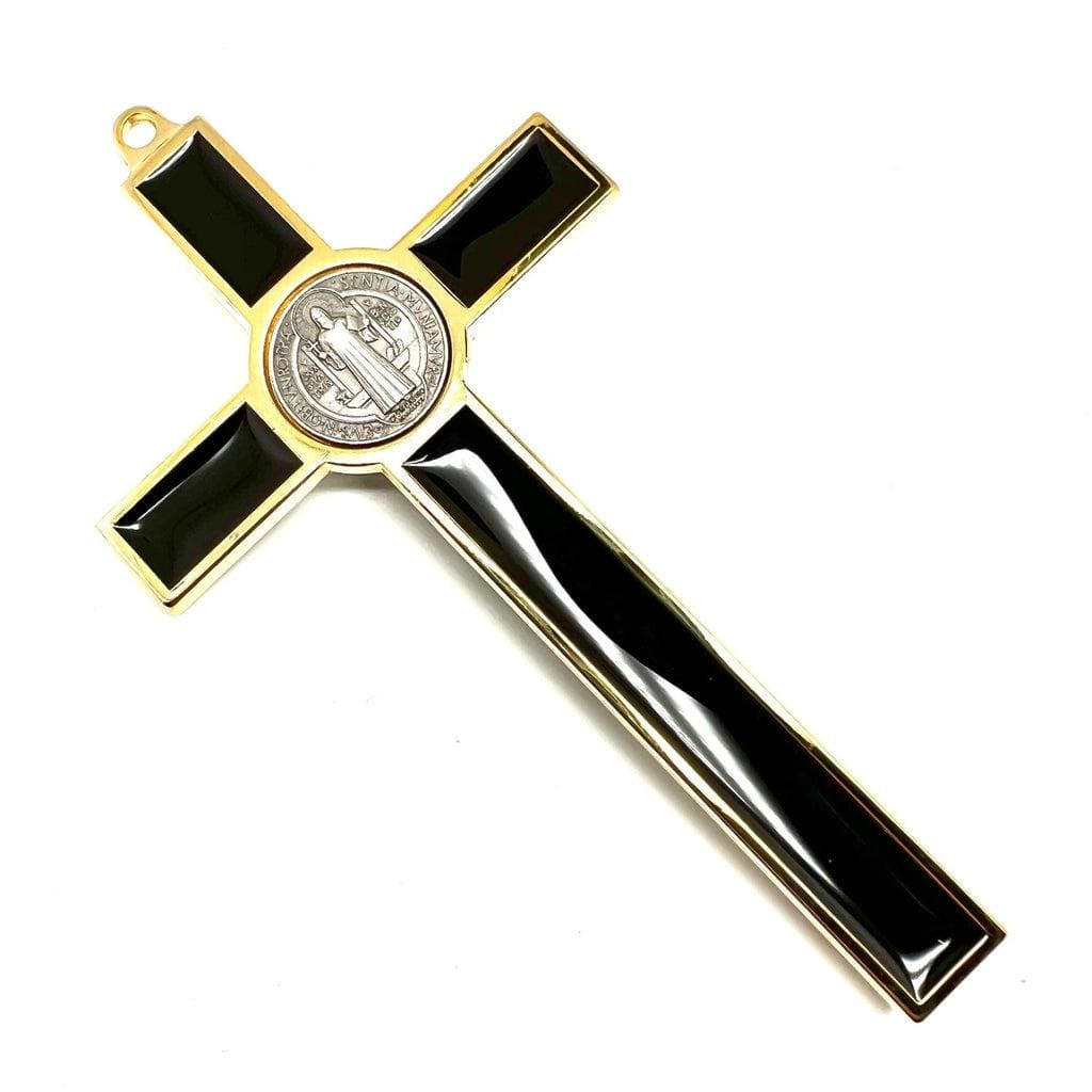 Black 5" St. Benedict Cross Crucifix -Exorcism -Saint -Blessed -San Benito | Catholically