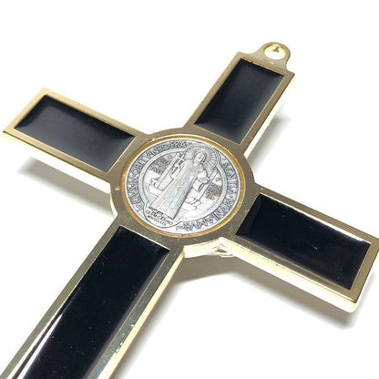Black 7.5" St. Benedict Cross Crucifix -Exorcism -Saint -Blessed -San Benito | Catholically