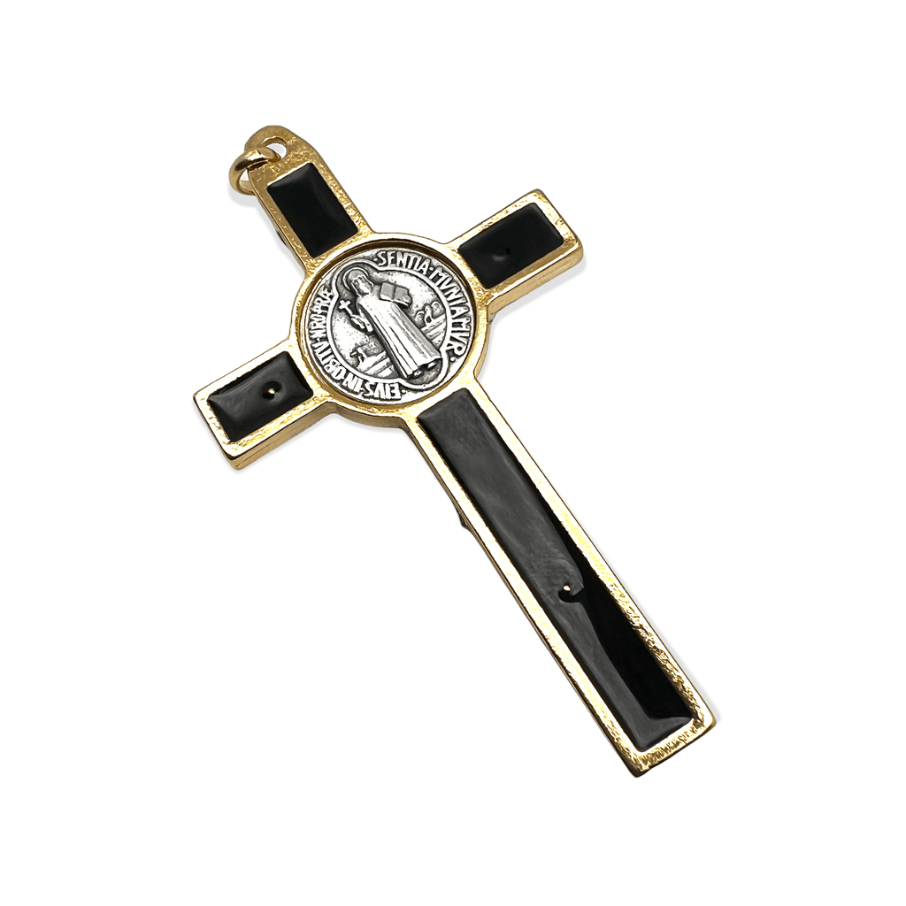 Black Saint St. Benedict 3" Crucifix - Exorcism Cross - Blessed By Pope | Catholically