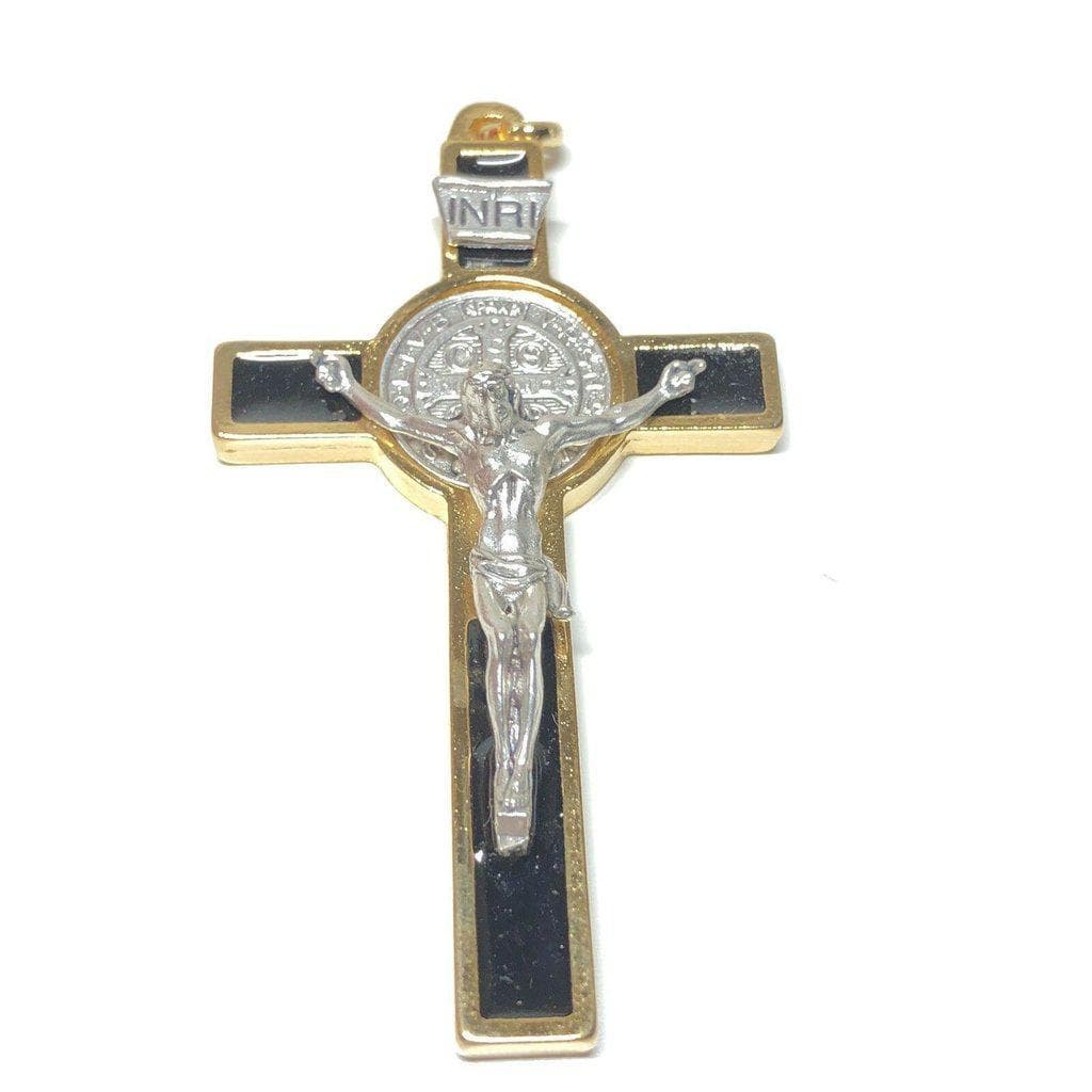Black Saint St. Benedict 3" Crucifix - Exorcism Cross - Blessed By Pope | Catholically