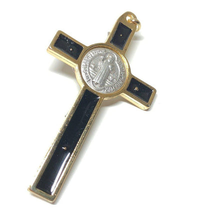Black Saint St. Benedict 3" Crucifix - Exorcism Cross - Blessed By Pope | Catholically