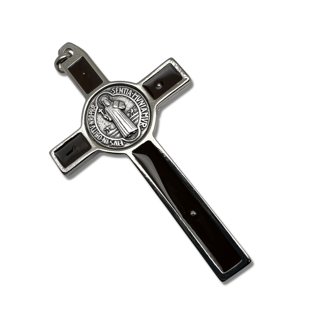 Black Saint St. Benedict 3" Crucifix - Exorcism Cross - Blessed By Pope | Catholically