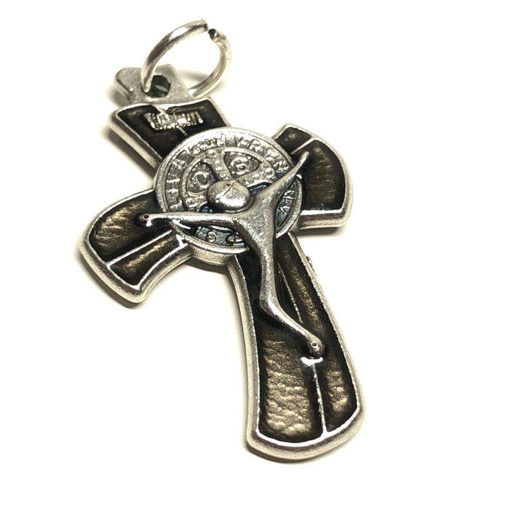 Black Small St. Benedict Crucifix - Exorcism- Cross - Blessed By Pope - San Benito | Catholically
