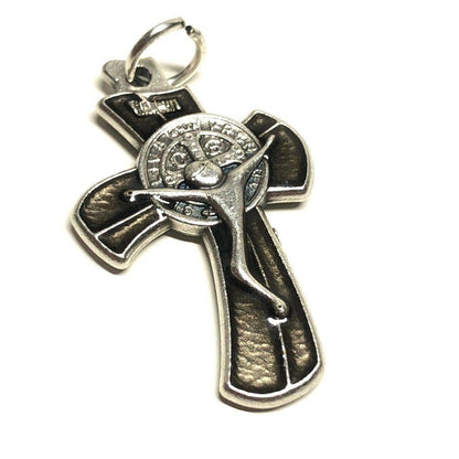 Black Small St. Benedict Crucifix - Exorcism- Cross - Blessed By Pope - San Benito | Catholically