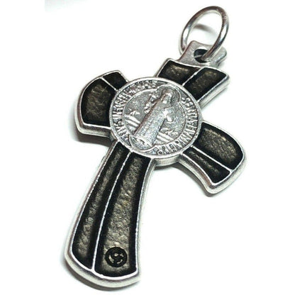 Black Small St. Benedict Crucifix - Exorcism- Cross - Blessed By Pope - San Benito | Catholically