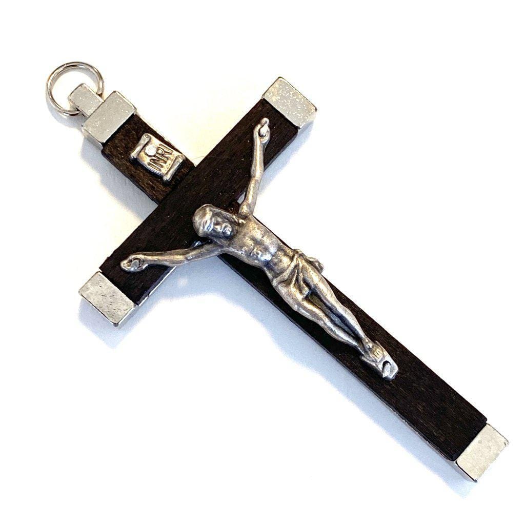 Blessed by Pope - 3.75"  Crucifix - Catholic Small Pectoral Cross | Catholically