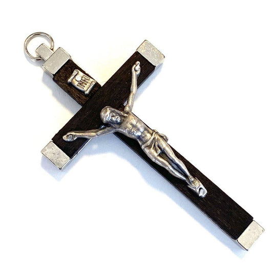 Blessed by Pope - 3.75"  Crucifix - Catholic Small Pectoral Cross | Catholically
