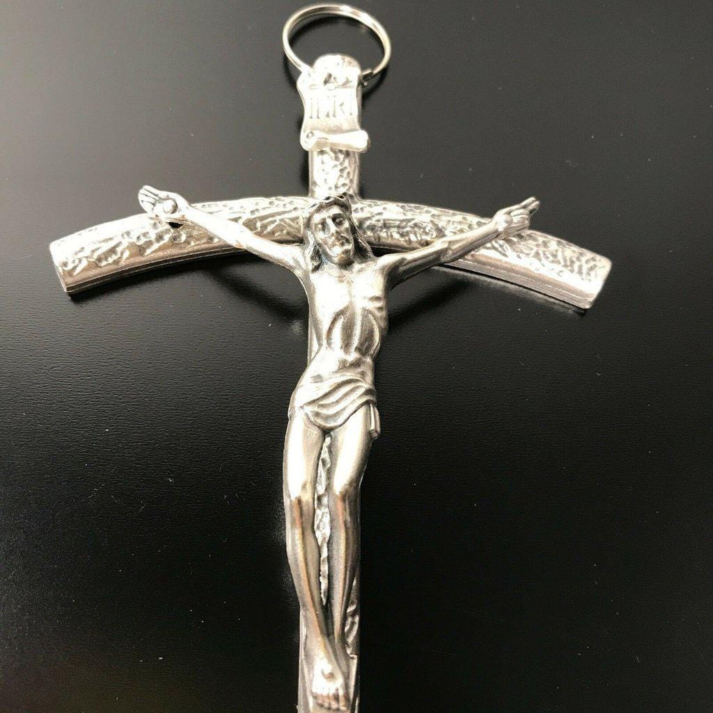 Blessed by Pope - 7 1/2" Cross - Wall Crucifix | Catholically